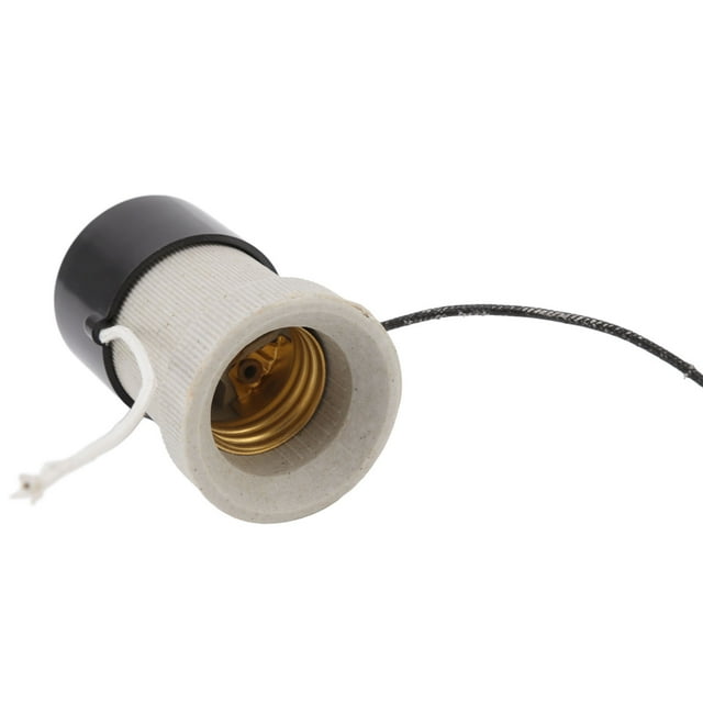 Small tee ceramic lamp socket insulation bulb ceramic wick porcelain lamp holder E27 interface