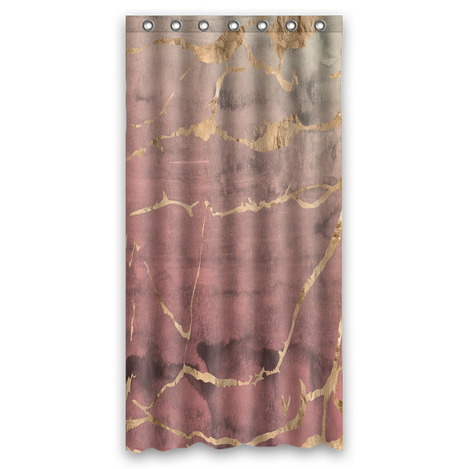 Eczjnt Rose Gold Metallic Marble Shower, Rose Gold Shower Curtain Hooks