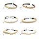 thumbnail image 3 of Qarigey Diadema tejida hueca, elegante, estilo bohemio, nudo, diadema estrecha, accesorios para el peinado del cabello, diademas de verano para Accesorio para el cabello Tipo 6, 3 of 6