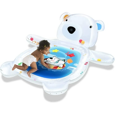 QPAU Tummy Time Water Mat for Baby with Bear Design, Toys for Infants and Toddlers 3 to 24 Months