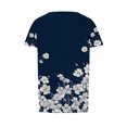 thumbnail image 4 of ibuvkizy Womens Tops Short Sleeve Shirts for Women,Fashionable Women's Casual Short Sleeved Loose Round Neck Printed Top,Plus Size Blouses Shirts,Summer Casual Graphic Tees, 4 of 5