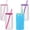 4 Pack-Mixed, variant on 16 oz Snow Globe Tumbler, 4 Pack Double Wall Snowglobe Cups with Pre Drilled Hole Plastic Cups Blanks with Lid and Straw, Glitter Snow Globe Cup for DIY (4 Pack-)