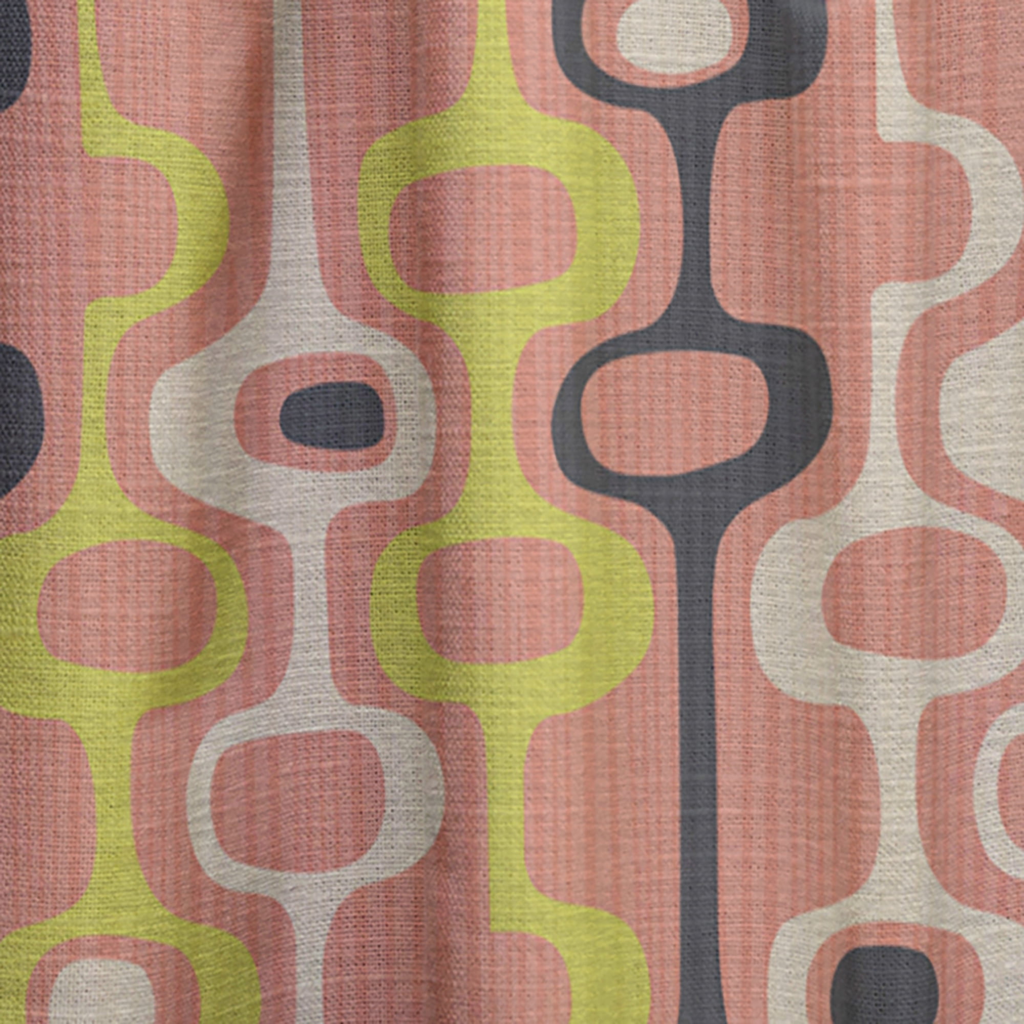Designart 'Abstract Retro Design XIII' Mid-Century Modern Curtain Panel