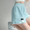 thumbnail image 2 of Pantalones cortos deportivos holgados para mujer, cintura suelta, pierna ancha, informales, adelgazantes, cintura alta, rectos, para el hogar, 2 of 6