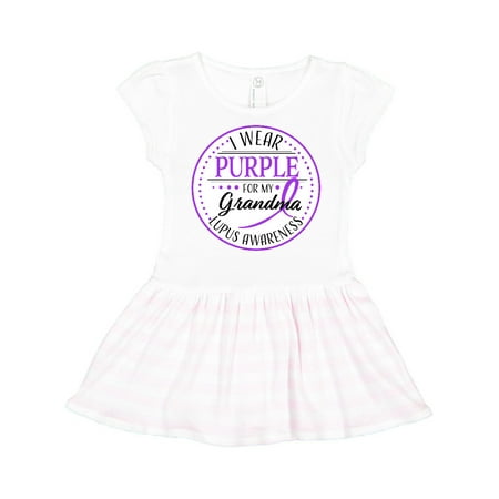 

Inktastic I Wear Purple for my Grandma- Lupus Awareness Gift Toddler Girl Dress