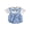 Blue, variant on Newborn Baby Boy Gentleman Outfit Infant Baby Boy Summer Clothes Bubble Romper Fake Two-Piece Short Sleeve Turn-down Collar Plaid Bodysuit Playsuit with Bowtie Baptism Day Church Outfit