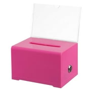 AdirOffice Acrylic Locking Suggestion Box, Pink
