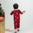 thumbnail image 5 of Odeerbi Christmas Pajamas for Family Baby Boys Girls Toddler Fashion Cute Snowflake Print Romper Parent child Wear Claret, 5 of 8