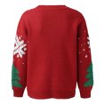 thumbnail image 5 of Odeerbi Winter Christmas Knit Sweater For Women Fashion Long Sleeve Round Neck 2025 Casual Pullove Sweater Tops Red, 5 of 5