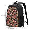 thumbnail image 5 of Pofeuu Watercolor Red Wildflowers Print Storage Laptop Backpack with USB Charging Port[Water Resistant] College Computer Bookbag Fits, 5 of 7