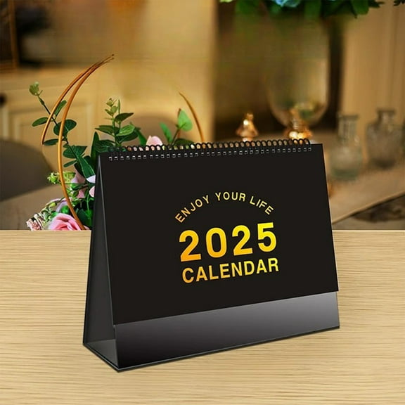 Zhourta 2025 Mini Desk Calendar 12 Months for January 2025 to December 2025 Countdown English Calendar for Home Office Room Decoration New Year Planning Calendar