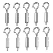 ROSENICE 10 Pcs Cable Guide The Wire Cables Organizer Include Hook Silver