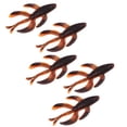 thumbnail image 5 of 5 uds señuelo cebo suave señuelo Artificial suave pesca cebo de camarón para agua dulce y agua salada marrón, 5 of 5