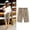 Khaki, variant on Rezuofi 2 Pcs Linen Shorts for Women 2025 Summer Casual Elastic Waisted Rolled Hem Bermuda Shorts Solid Color Shorts with Pockets
