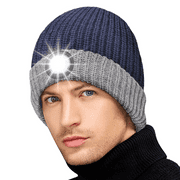 WINONLY Beanie Hat with Light Men Gifts - Rechargeable Flashlight Hats Knit Beanie Cap