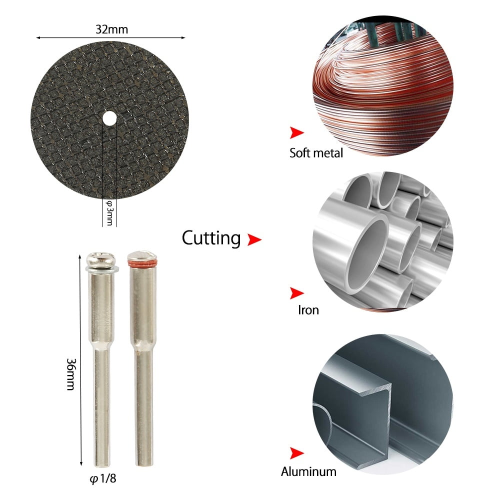 32PCS Diamond Cutting Wheels Kit for Dremel Rotary Tool Die Grinder Metal Cut Off Disc