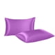 thumbnail image 2 of Paquete de 2 fundas de almohada para cuerpo de satén refrescante | Estuche largo de terciopelo suave y transpirable para durmientes calientes y sudores nocturnos | Comodidad para todas las, 2 of 6