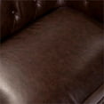 thumbnail image 7 of Furniture of America Villa Traditional Faux Leather Tufted Sofa in Brown, 7 of 7