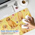 thumbnail image 4 of Long Mouse Pads for Desk,Golden Retrievers and Pioneer Flower Desk Mats on Top Of Desks, Desk Mouse Pad Extra Large with 3mm Non-Slip Base and Stitched Edge for Gaming,Office,Work,Home 35.4"x15.7", 4 of 6