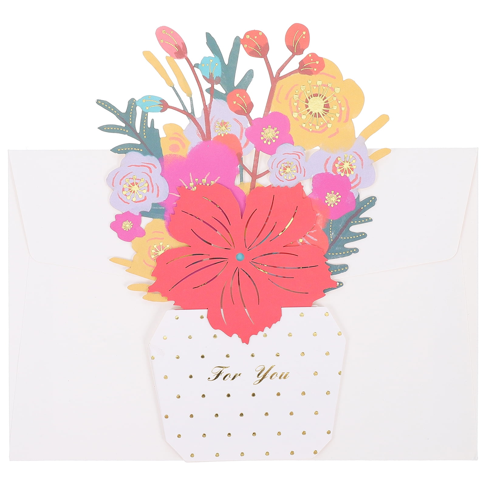 WQQZJJ Home Decor Clearance 3D Stereo Mother's Day Greeting Card Blessing Greeting  Card Paper Carved Flowers Festival Gift Large Bouquet Greeting Card  Ornament On Deals 