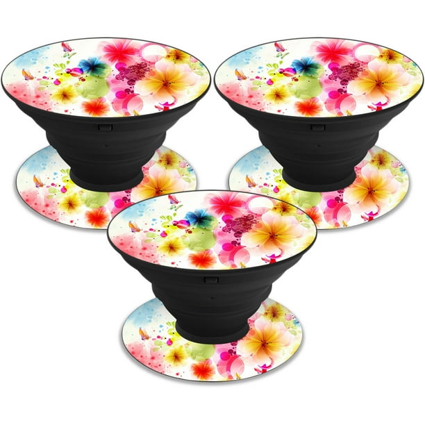 Skin Decal Wrap for PopSocket PopSocket Blue Flowers ...