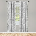 thumbnail image 3 of Ambesonne Money Curtains, Raining Dollar Bills, Pair of 28"x84", Black White, 3 of 5