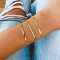 thumbnail image 1 of Pulsera de cadena de serpiente clásica para mujer, pulsera de cadena de acero inoxidable de 2/3/4/5mm de ancho de Color dorado para mujer, regalo de joyería Tan Jianjun unisex, 1 of 1