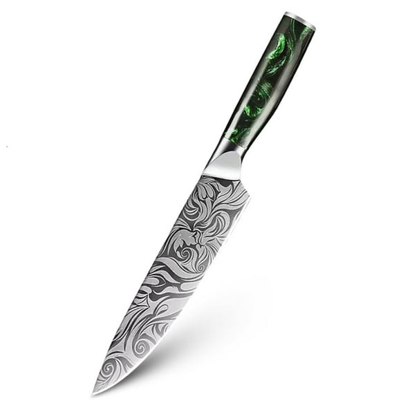 Akatsuki Kitchen Knife Forged Damascus Steel Japanese Chef Knife for Slicing Cutter with Easy-Grip Resin Handle and Gift for Chef's Giftcase