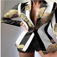 thumbnail image 1 of X  2PCS Woman Suit Jacket  Casual Pocketed Office Blazers Draped Open Front Cardigans Jacket Work Suit, 1 of 2