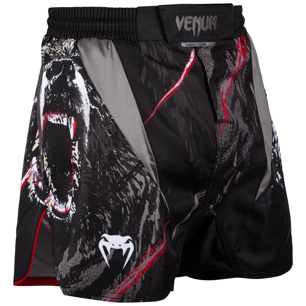 Venum Men's Grizzly Bear Fight Shorts MMA Black/White