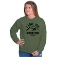 thumbnail image 3 of Love You To Mountains Hiking Couple Unisex Plus Fleece Graphic Sweatshirt Brisco Brands 3X, 3 of 5