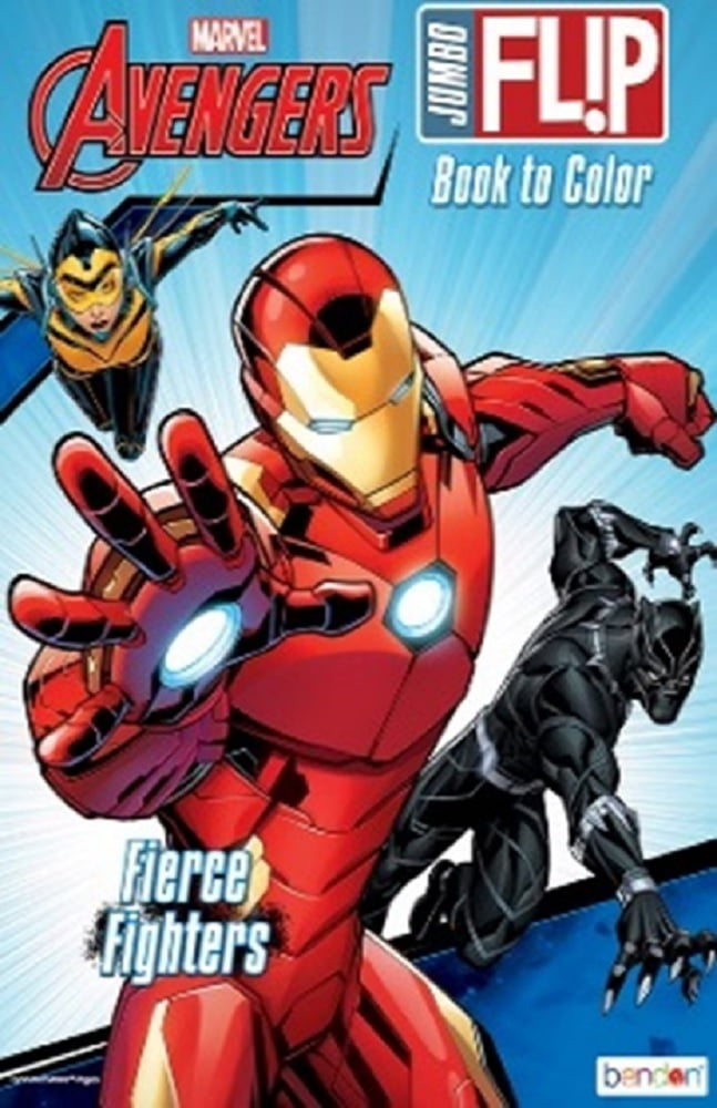 Download Coloring Book - Avengers - Jumbo Flip Book to Color - 24p - Fierce Fighters - Walmart.com ...