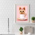 thumbnail image 1 of Cuadros Decorativos Kit de imagen de bricolaje de diamantes de imitación de resina redonda completa de pintura de perro pequeño en taza Ndcxsfigh Nuevos Originales, 1 of 8
