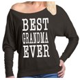 thumbnail image 1 of Shop4Ever Women's Best Grandma Ever Grandparent Off Shoulder Long Sleeve Shirt, 1 of 6