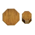 thumbnail image 6 of Octagonal Walnut Coffee Table Set of Two, Multifunctional Solid Wood Table Coffee Table with Open Storage, Modern Coffee Table for Living Room Bedroom, Easy Assembly, 6 of 7