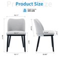 thumbnail image 3 of QinaQin Juego de 2 sillas contemporáneas para comedor, tapizadas en tela con asiento acolchado, diseño moderno y cómodo para casa, comedor, cocina o restaurante, 3 of 7