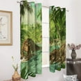 thumbnail image 2 of Blackout Curtains for Bedroom Jurassic Dinosaur Full Room Darkening Grommet Curtains for Living Room,Thermal Insulated Ombre Drapes, 2 of 7