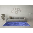 thumbnail image 3 of Ahgly Company Machine Washable Indoor Rectangle Oriental Blue Industrial Area Rugs, 4' x 6', 3 of 4