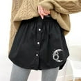 thumbnail image 2 of Gibobby Falda de tul Minifalda interior para mujer, falda inferior, falda de extensión de camisa de barrido con botones, extensión de camisa, parte superior inferior(Negro, XL), 2 of 5