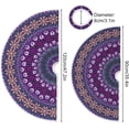 thumbnail image 3 of FMSHPON Colorful Floral Mandala Xmas Christmas Tree Skirt Stand Mat for Holiday Party Decoration Indoor Outdoor 48 inches, 3 of 6