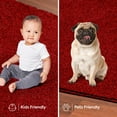 thumbnail image 5 of Furnishmyplace Modern Plush Solid Color Rug - Pet Friendly, Made in USA, Red Area Rugs 5' x 8', 5 of 11