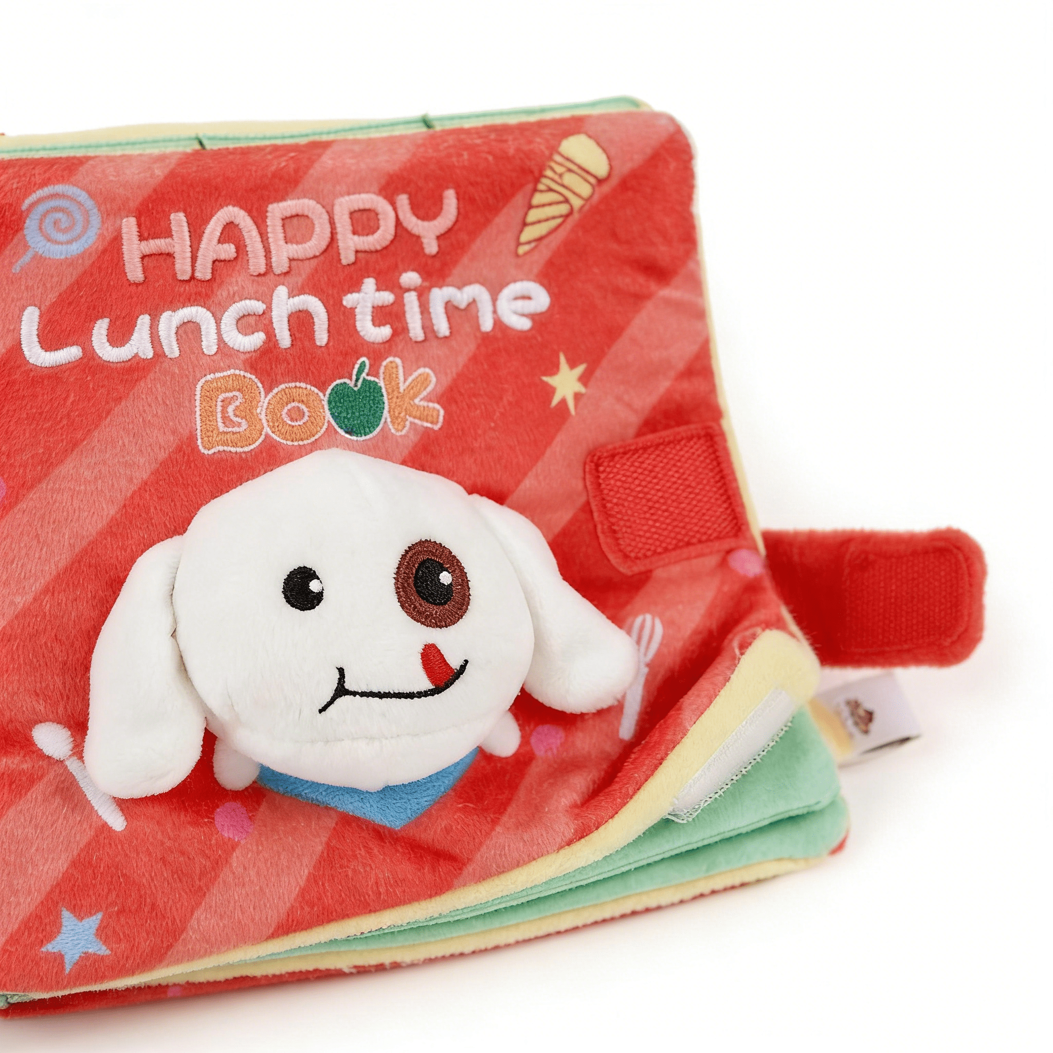 Lunch Book Shape Snuffle Dog Toy, Interactive Treat Dispensing Puzzle Toy with Crinkle Sound, Durable Teeth Cleaning Pet Toy for Small to Medium Dogs