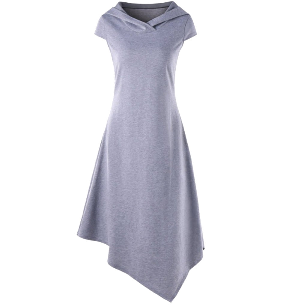 short sleeve hoodie dress