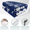 thumbnail image 4 of Quilts King Size Bedding Set, Navy Blue Christmas Trees Lightweight Quilted Comforter, Winter Xmas Snowflakes Pine Forest Reversible Bedspread Coverlet with Pillow Covers for All Season, 96" x 106", 4 of 9