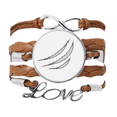 thumbnail image 1 of Rasguños,animales. Pulsera de cuero Negro trenzado pulsera de cuerda de amor Unbranded M, 1 of 3