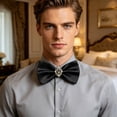 thumbnail image 4 of Mens Wedding Bow Suitable For Formal For Groomsbest Men Classic Solid Color Knotsuitable For Weddings Engagements And Other Forma, 4 of 7