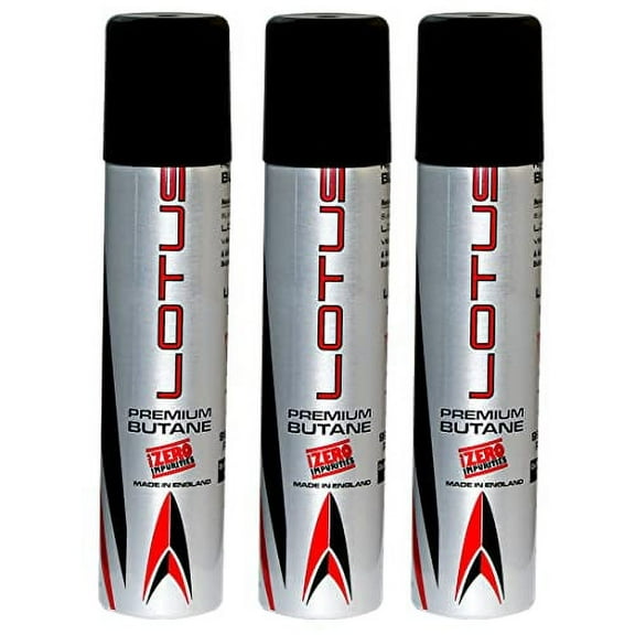 Lotus 99.% pure 90 ml Butane Lighter Fuel Gas Refill 3 Pack