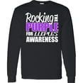 thumbnail image 3 of Inktastic Rocking the Purple for Lupus Awareness Long Sleeve T-Shirt, 3 of 5
