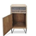 thumbnail image 3 of Contemporary Home Living 32" Brown and Beige Distressed Finish Plank Table, 3 of 6