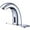 Chrome, variant on Brushed Gold Touchless Bathroom Sink Faucet - Battery Operated Automatic Motion Sensor Hands Free Faucet with Hot and Cold Mixing Valve